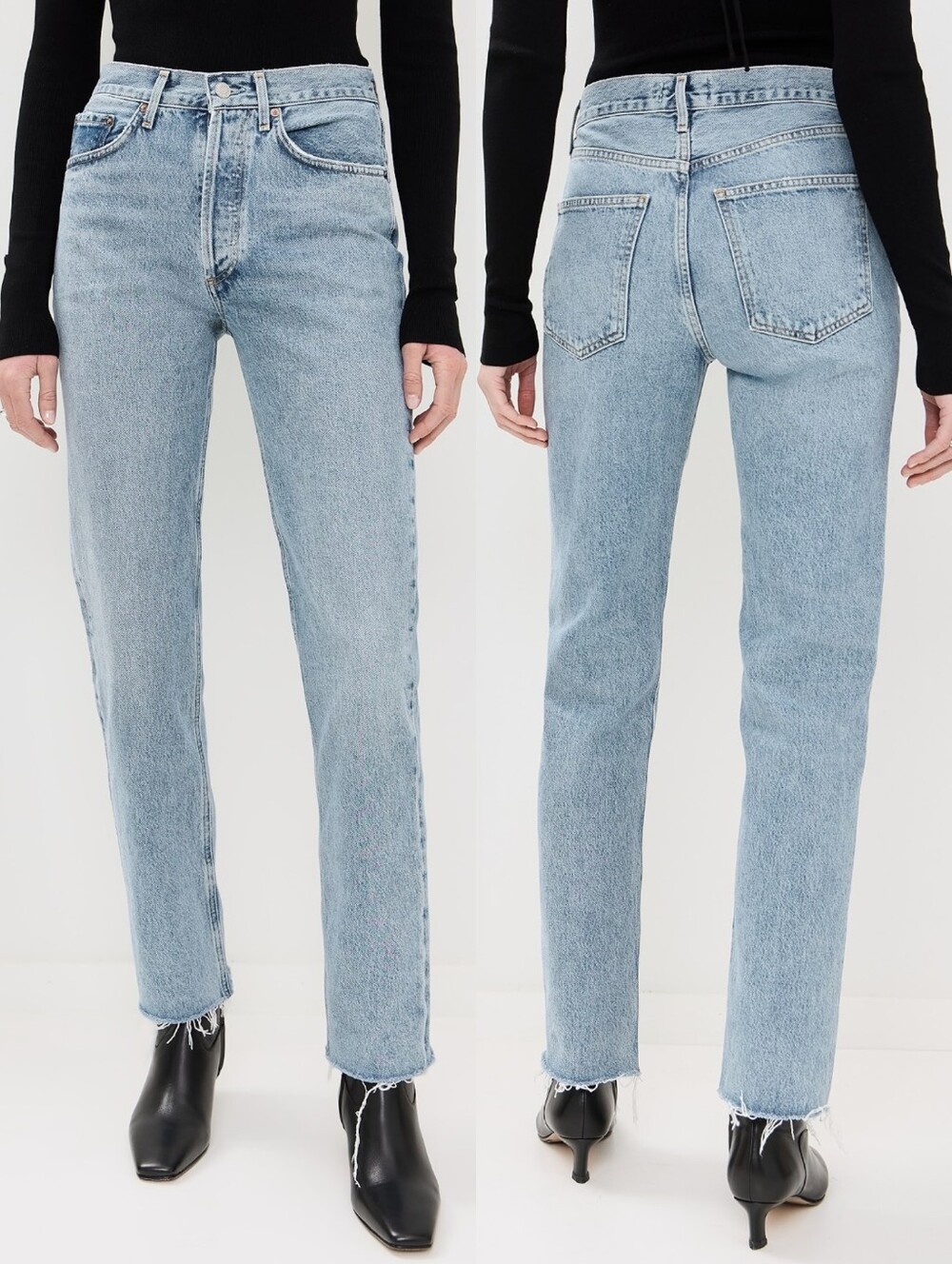 AGOLDE Lana Straight Raw Hem Jeans Size 24
